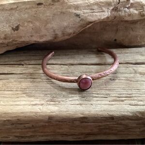 Copper and Rhodonite Cuff